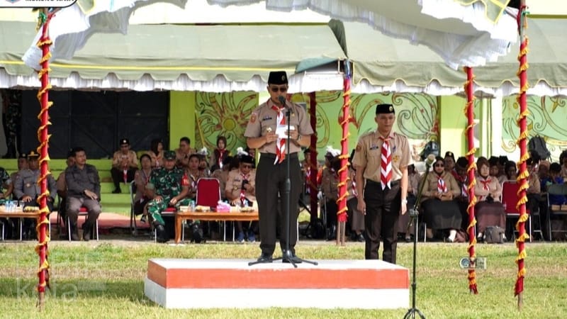 Pj Bupati Mura Buka Kemah Besar Pramuka Tingkat Kwarcab Kabupaten