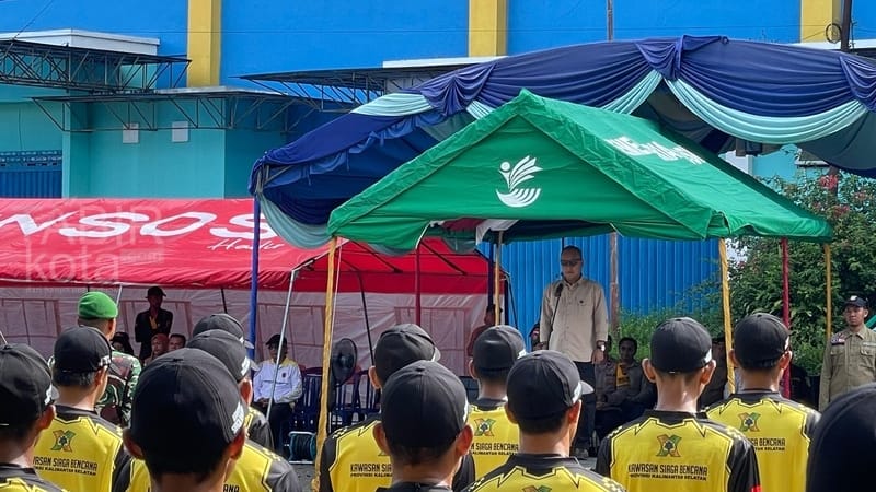 Hadiri Apel Gelar Siaga Bencana, Pjs Bupati HST Harapkan Masyarakat Akrab Bencana