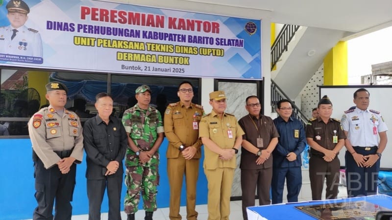 Pj Bupati Barsel resmikan Kantor UPTD Dinas Perhubungan