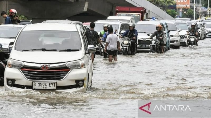 Curah Hujan Tinggi, 18 Ruas Jalan di Jakarta Utara Terendam Banjir