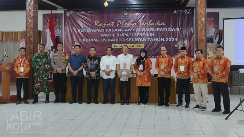 KPU Barsel Tetapkan Eddy Raya Syamsuri dan Khristianto Yudha Sebagai Bupati dan Wakil Periode 2025-2030