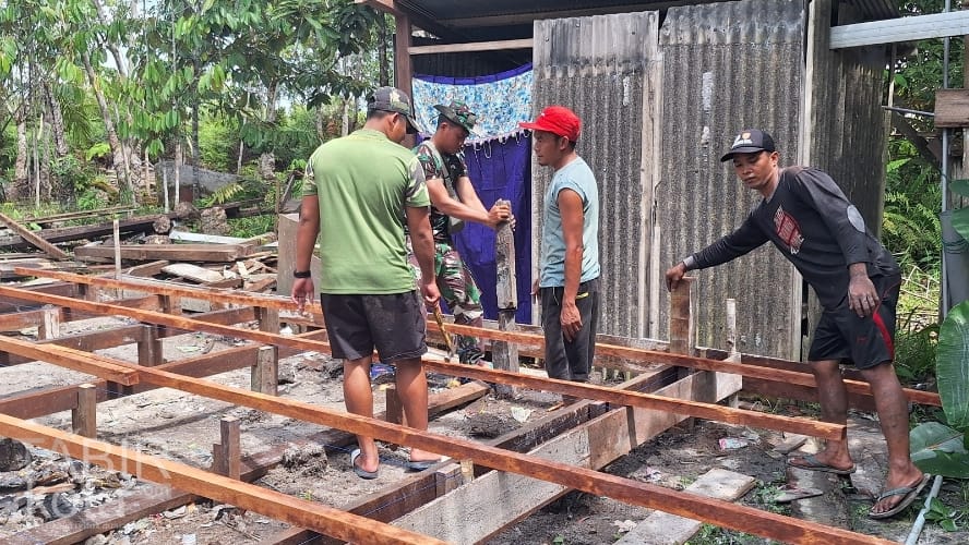 Renovasi RTLH, Dansatgas TMMD ke-124 Kodim 1012/Buntok: Harapan Baru Bagi Pemilik Rumah