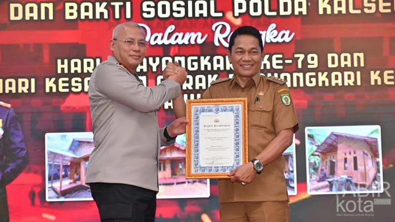 Bupati Balangan Apresiasi Dukungan Polda Kalsel dalam Program Bedah Rumah