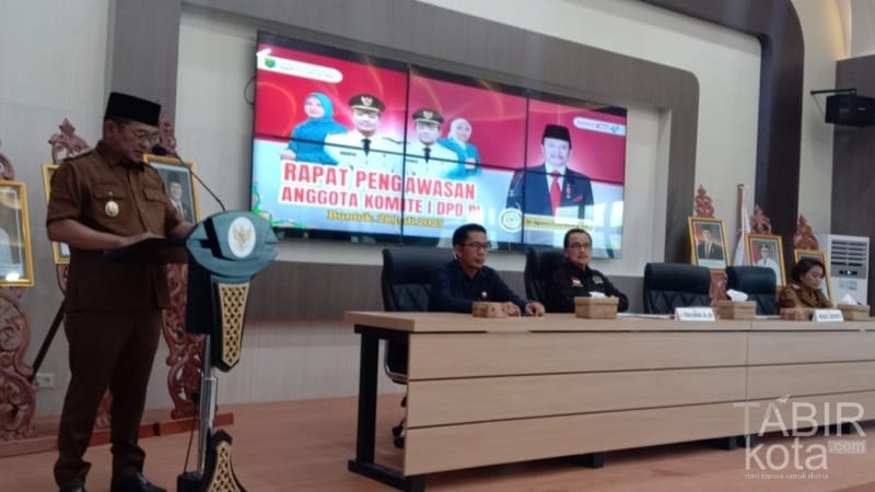 Rapat Pengawasan Komite I DPD RI, Wabup Barsel Paparkan Enam Isu Strategis Daerah