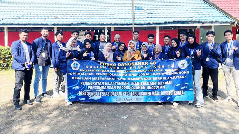 KKN di Sungai Teras Dalam, Kelompok Dangsanak UNISKA Banjarmasin Gelar Program Pengabdian