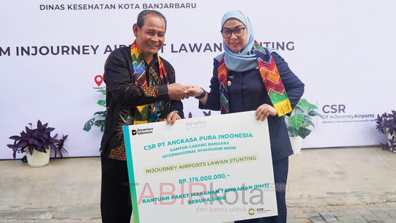 InJourney Airports Lawan Stunting, Bandara Internasional Syamsudin Noor Salurkan Bantuan PMT Balita di Banjarbaru
