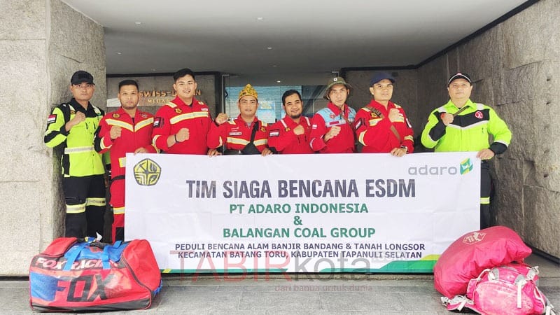 Bantu Penanganan Bencana di Batang Boru Sumut, Adaro Terjunkan Tim Tanggap Darurat