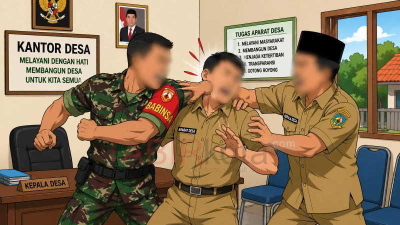 Perkara Berkas, Oknum Babinsa Haruyan HST Pukul Pambakal dan Sekdes
