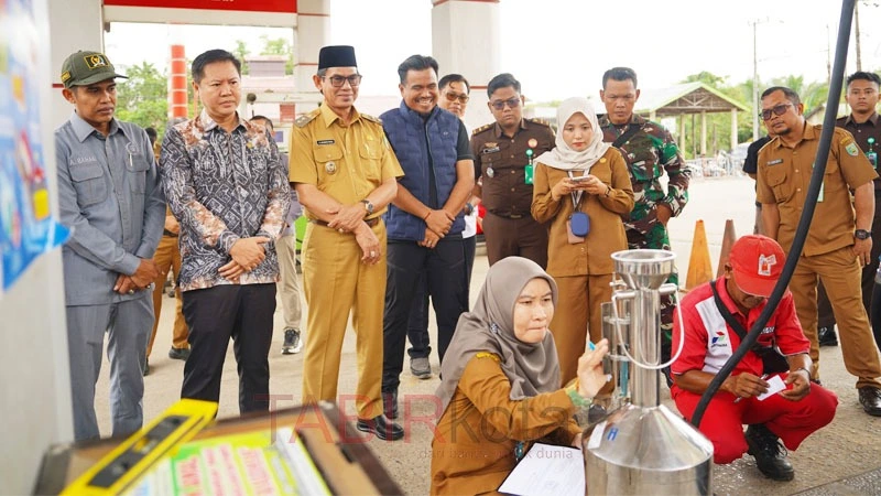 Dampingi Sidak SPBU Paringin, Wabup Balangan Dorong Penerapan Metrologi Legal