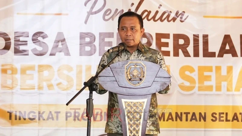 Hadiri Penilaian Desa Ber-PHBS, Bupati Tapin Dorong Terapkan Perilaku Hidup Bersih dan Sehat