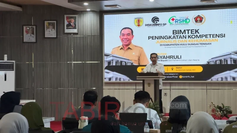 Tingkatkan Kemampuan Kehumasan, Pemkab HST dan PWI Gelar Bimtek Strategi Konten Medsos Kreatif