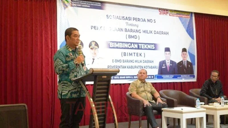 Sekda Kotabaru, H Eka Saprudin menekankan pentingnya tertib administrasi aset sebagai salah satu aspek penting dalam tata kelola pemerintahan yang baik (foto: TABIRkota/ist)