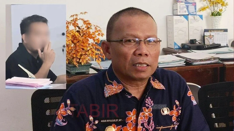 Kalak BPBD Barsel, Agus In’Yulius (insert: RY (40) korban asap karhutla) (foto: TABIRkota/kolase)